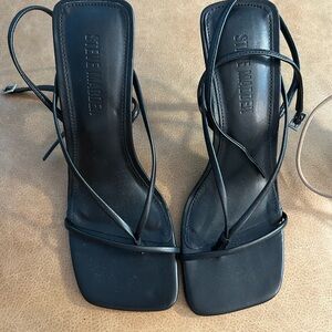 Steve Madden Black Strappy Heels